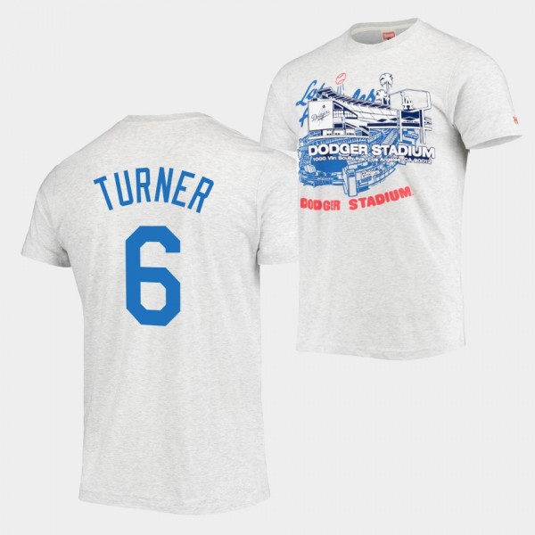 Los Angeles Dodgers Dodgers Stadium 2022 MLB All-Star Game Starter Trea Turner #6 Gray T-Shirt