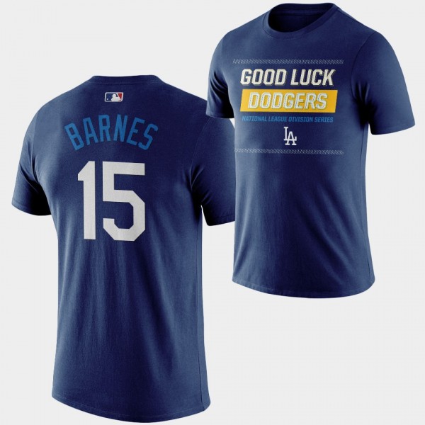 Los Angeles Dodgers Good Luck 2022 NLDS Austin Barnes #15 Royal T-Shirt