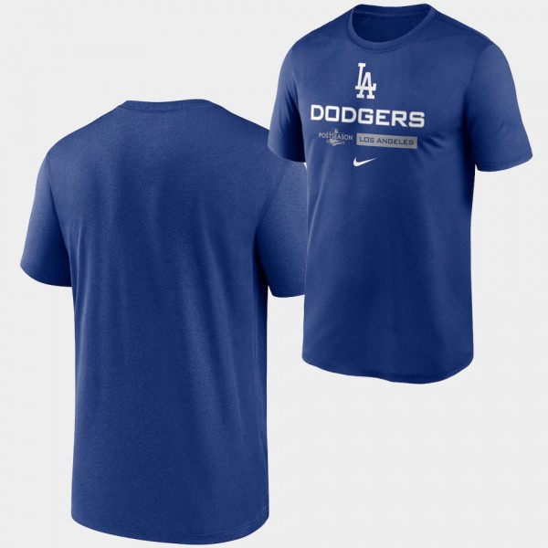 Los Angeles Dodgers Royal Authentic Collection Dugout # 2022 Postseason T-Shirt