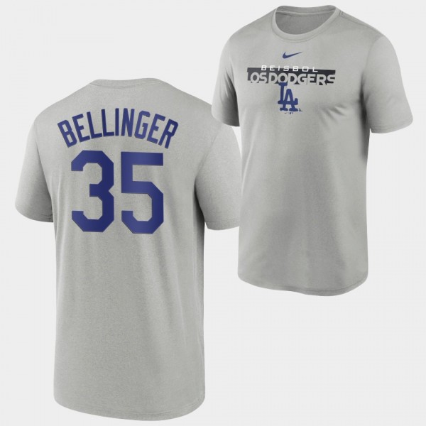 #35 Cody Bellinger Los Angeles Dodgers 2022 City Connect Legend Performance Gray T-Shirt