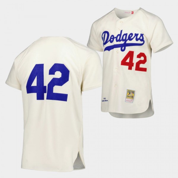 #42 Jackie Robinson Brooklyn Dodgers 1955 Cooperst...