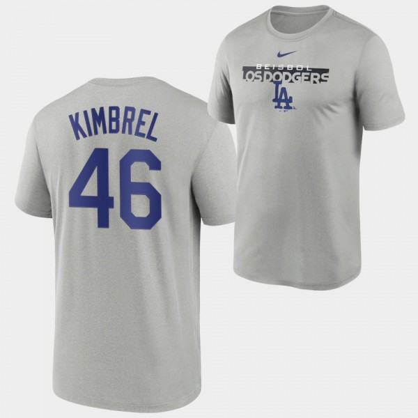 #46 Craig Kimbrel Los Angeles Dodgers 2022 City Connect Legend Performance Gray T-Shirt