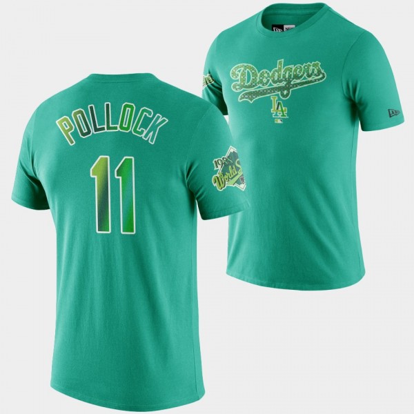 AJ Pollock Los Angeles Dodgers Snakeskin 1988 World Series Green T-shirt