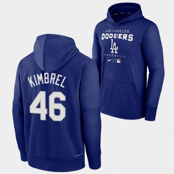 Dodgers Royal Craig Kimbrel Authentic Collection Performance Hoodie