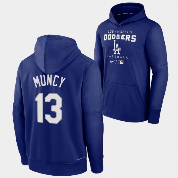 Dodgers Royal Max Muncy Authentic Collection Performance Hoodie