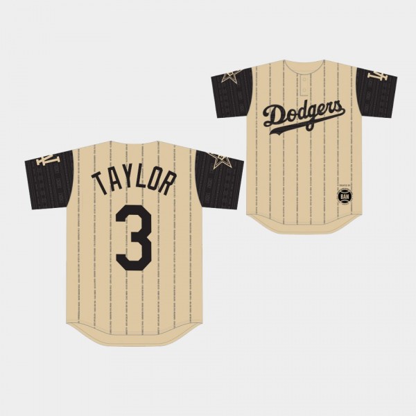 #3 Chris Taylor Los Angeles Dodgers Black Heritage...
