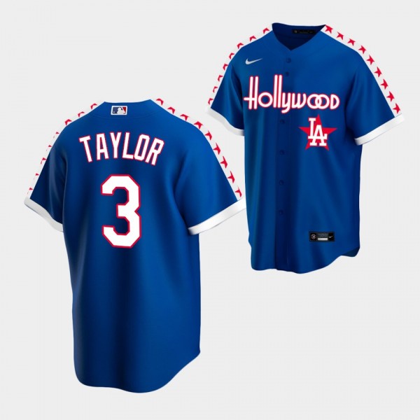 LA Dodgers Chris Taylor #3 Royal Special Edition City Connect jersey