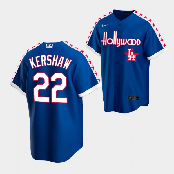 LA Dodgers Clayton Kershaw #22 Royal Special Edition City Connect jersey