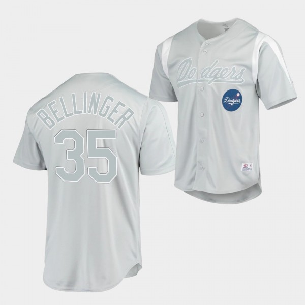 LA Dodgers Cody Bellinger #35 Gray Stitches Chase Jersey