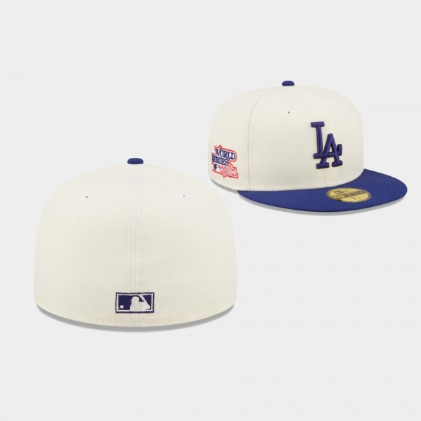 Cooperstown Collection Los Angeles Dodgers 1981 World Series White Royal Hat