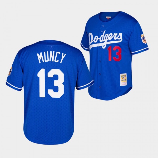Cooperstown Collection Max Muncy Los Angeles Dodgers Mesh Batting Practice Royal Jersey