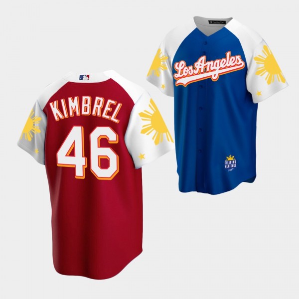 #46 Craig Kimbrel Los Angeles Dodgers Filipino Heritage Night 2022 Men's Jersey - Royal Red