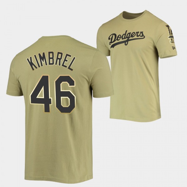 Craig Kimbrel Los Angeles Dodgers Armed Forces Brushed Olive T-Shirt