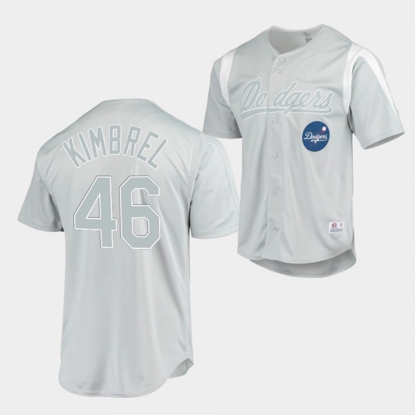 LA Dodgers Craig Kimbrel #46 Gray Stitches Chase J...