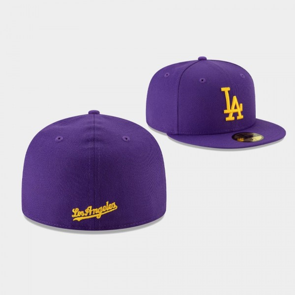 Crossover Los Angeles Dodgers 59FIFTY Fitted Purpl...