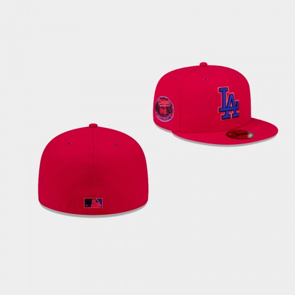 Los Angeles Dodgers Flame Red 59FIFTY Fitted Hat U...