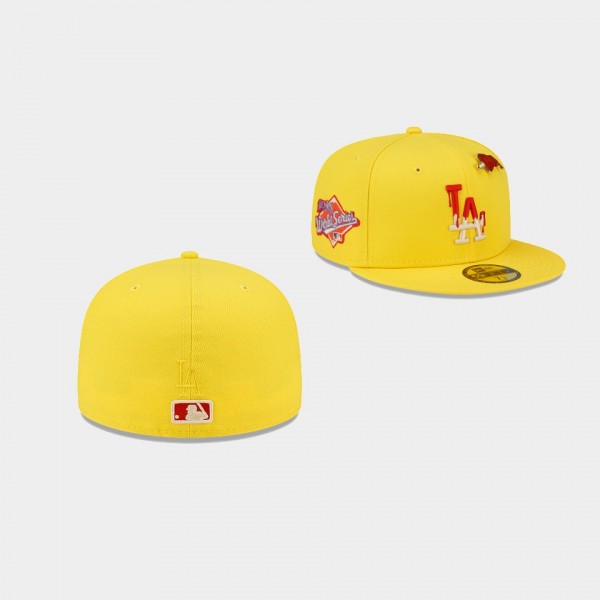 Los Angeles Dodgers Icy Pop Yellow 59FIFTY Fitted Hat Men's
