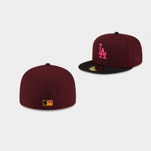 Los Angeles Dodgers Just Caps Drop 7 Red 59FIFTY Fitted Hat Men's