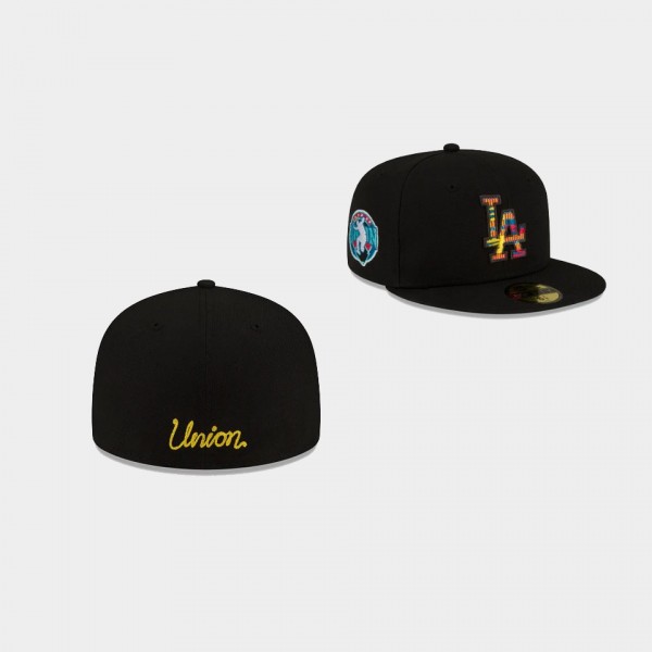 Los Angeles Dodgers Union Black 59FIFTY Fitted Hat...