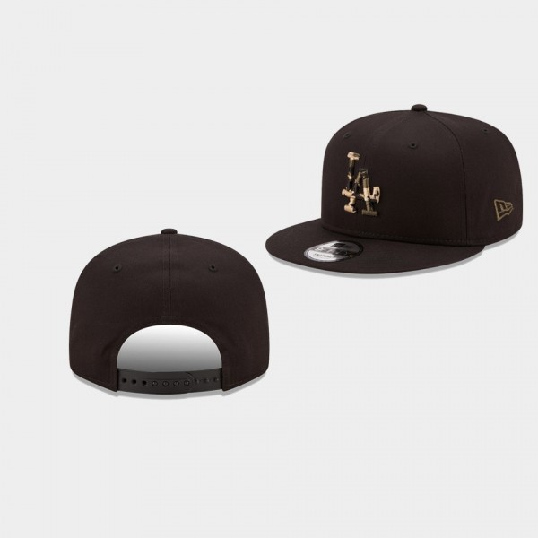 Los Angeles Dodgers Camo Infill Black Men's Hat 9F...