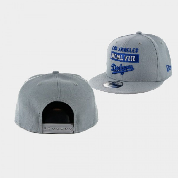 Los Angeles Dodgers 9FIFTY Snapback Storm Hat Gray