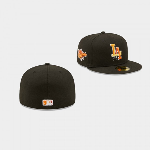 Los Angeles Dodgers Jungle 59FIFTY Fitted Hat Blac...