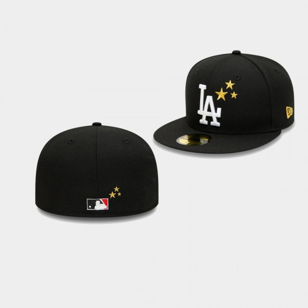 Los Angeles Dodgers Stars 59FIFTY Fitted Hat Black