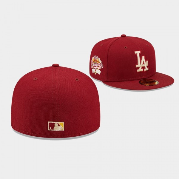 Los Angeles Dodgers 59FIFTY Fitted Scarlet Cardinal Sunshine Hat Men's