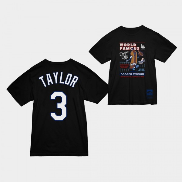 Chris Taylor Los Angeles Dodgers Black Dodger Dog T-Shirt