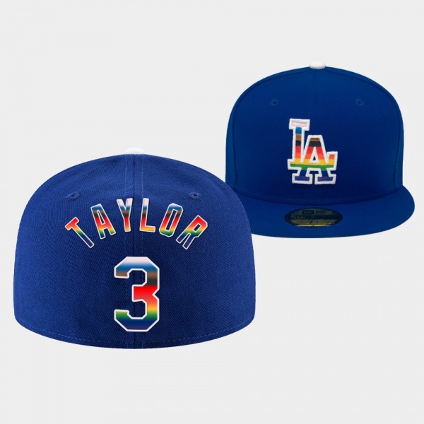 Chris Taylor Los Angeles Dodgers Pride On-Field Hat 59FIFTY Fitted