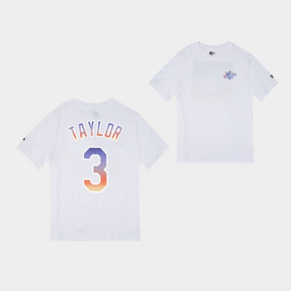Chris Taylor Los Angeles Dodgers White Nightbreak T-Shirt