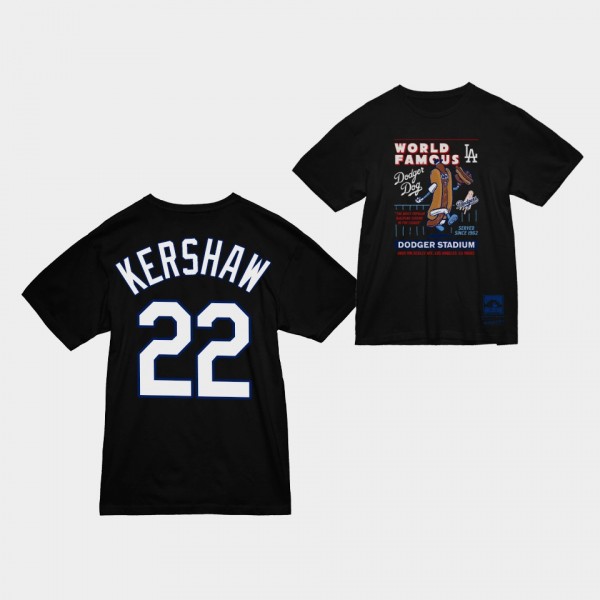 Clayton Kershaw Los Angeles Dodgers Black Dodger Dog T-Shirt