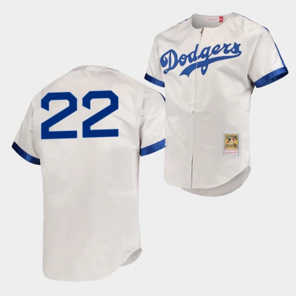 Brooklyn Dodgers Clayton Kershaw #22 Cooperstown Collection Gray Authentic Jersey