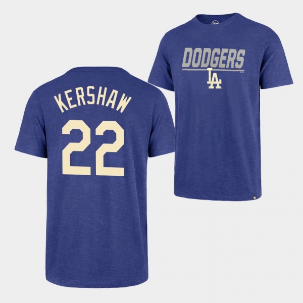 Clayton Kershaw Los Angeles Dodgers Royal DNA Club T-Shirt