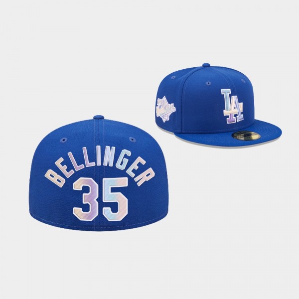 #35 Cody Bellinger Los Angeles Dodgers Royal 59FIFTY Fitted Nightbreak Hat