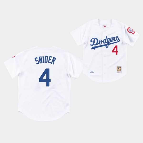 Los Angeles Dodgers Duke Snider White 1981 Authent...