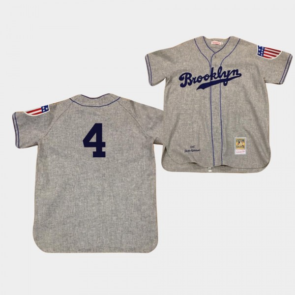 Brooklyn Dodgers Duke Snider Gray 1945 Cooperstown Collection US Patch Jersey