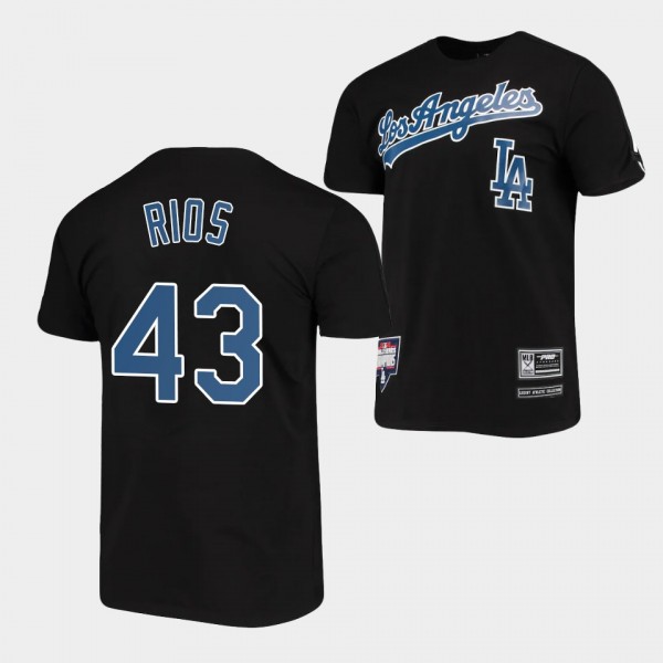 Edwin Rios Los Angeles Dodgers Black Taping T-Shir...