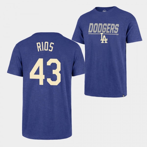 Edwin Rios Los Angeles Dodgers Royal DNA Club T-Shirt