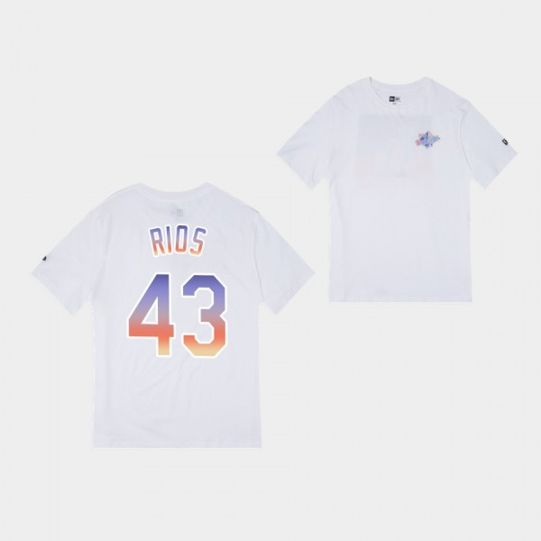 Edwin Rios Los Angeles Dodgers White Nightbreak T-Shirt