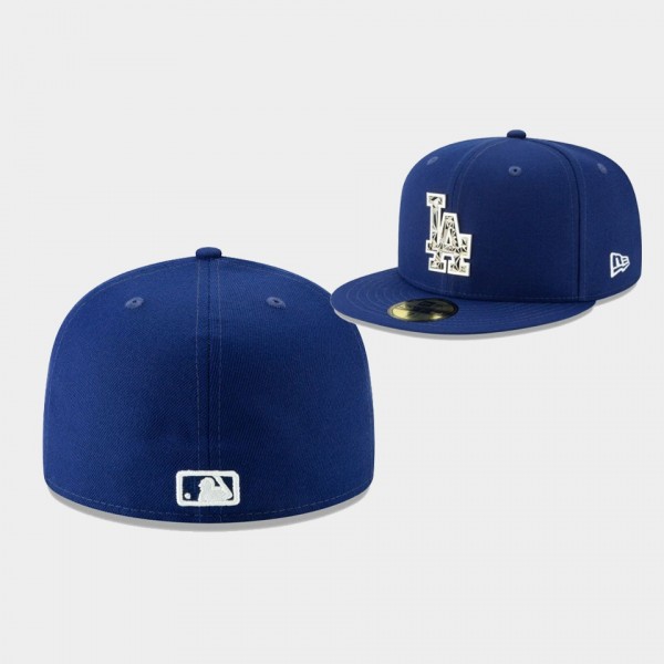 Los Angeles Dodgers 59FIFTY Fitted Royal Fractured Metal Hat Men's