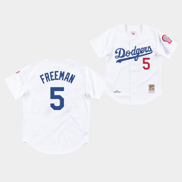 Los Angeles Dodgers Freddie Freeman White 1981 Aut...