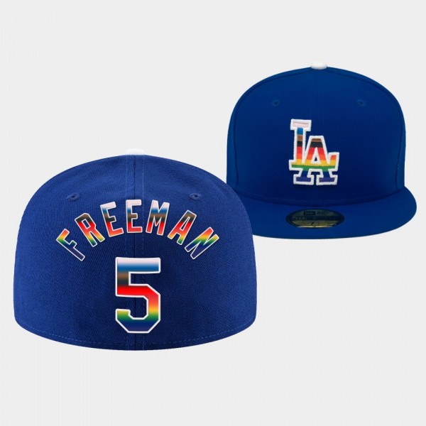 Freddie Freeman Los Angeles Dodgers Pride On-Field Hat 59FIFTY Fitted