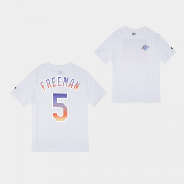 Freddie Freeman Los Angeles Dodgers White Nightbreak T-Shirt