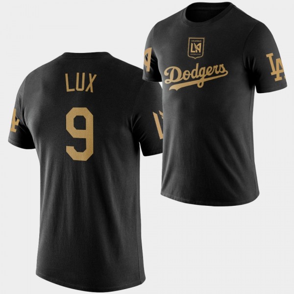 Gavin Lux Los Angeles Dodgers Black LAFC Night T-S...