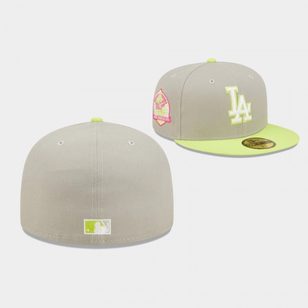 LA Dodgers Cyber 59FIFTY Fitted Men's Hat - Gray Green