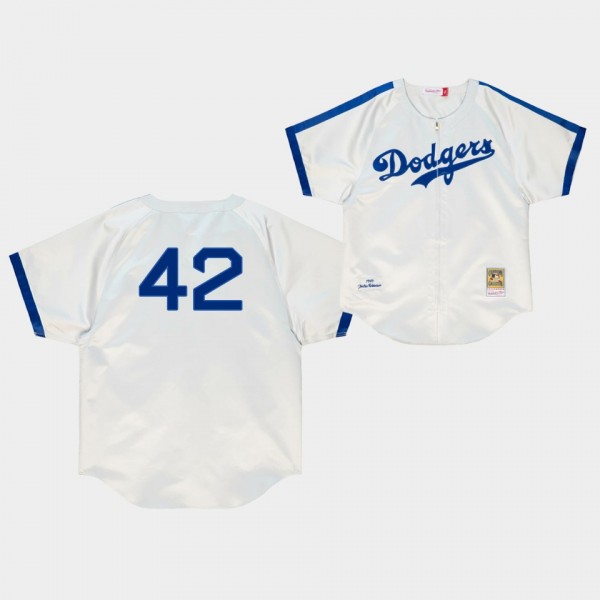 Brooklyn Dodgers Jackie Robinson White 1949 Authentic Cooperstown Jersey