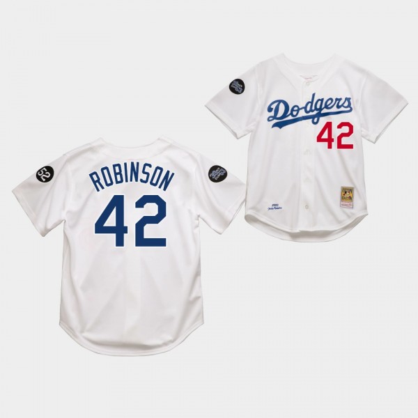 Los Angeles Dodgers Jackie Robinson White 1993 Aut...