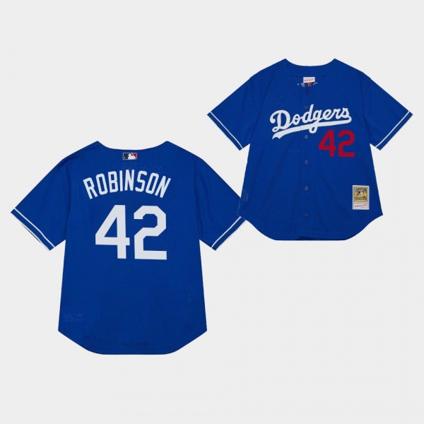 Los Angeles Dodgers Jackie Robinson Royal 2000 Authentic BP Jersey