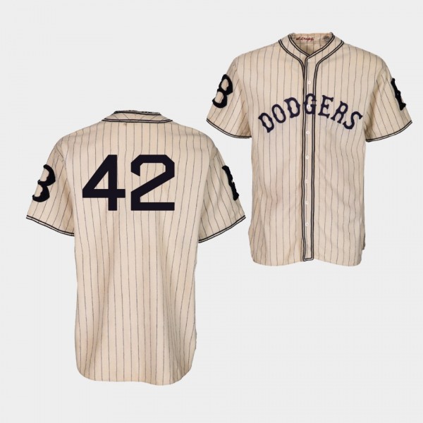 Brooklyn Dodgers Jackie Robinson Gold 1933 Vintage Pinstripes Jersey